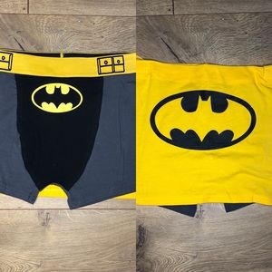 NWT Batman boxer briefs with removable cape S